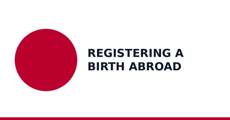 Registering a birth abroad