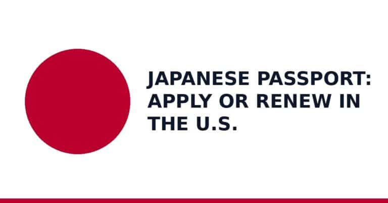 Japanese passport: apply or renew in the U.S.