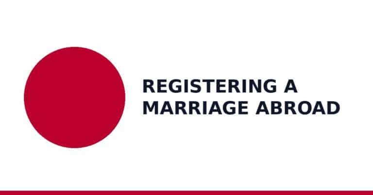 Registering a marriage abroad