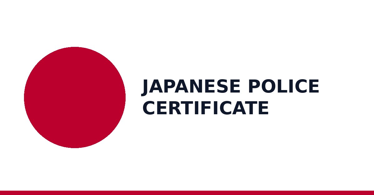 Japanese police certificate