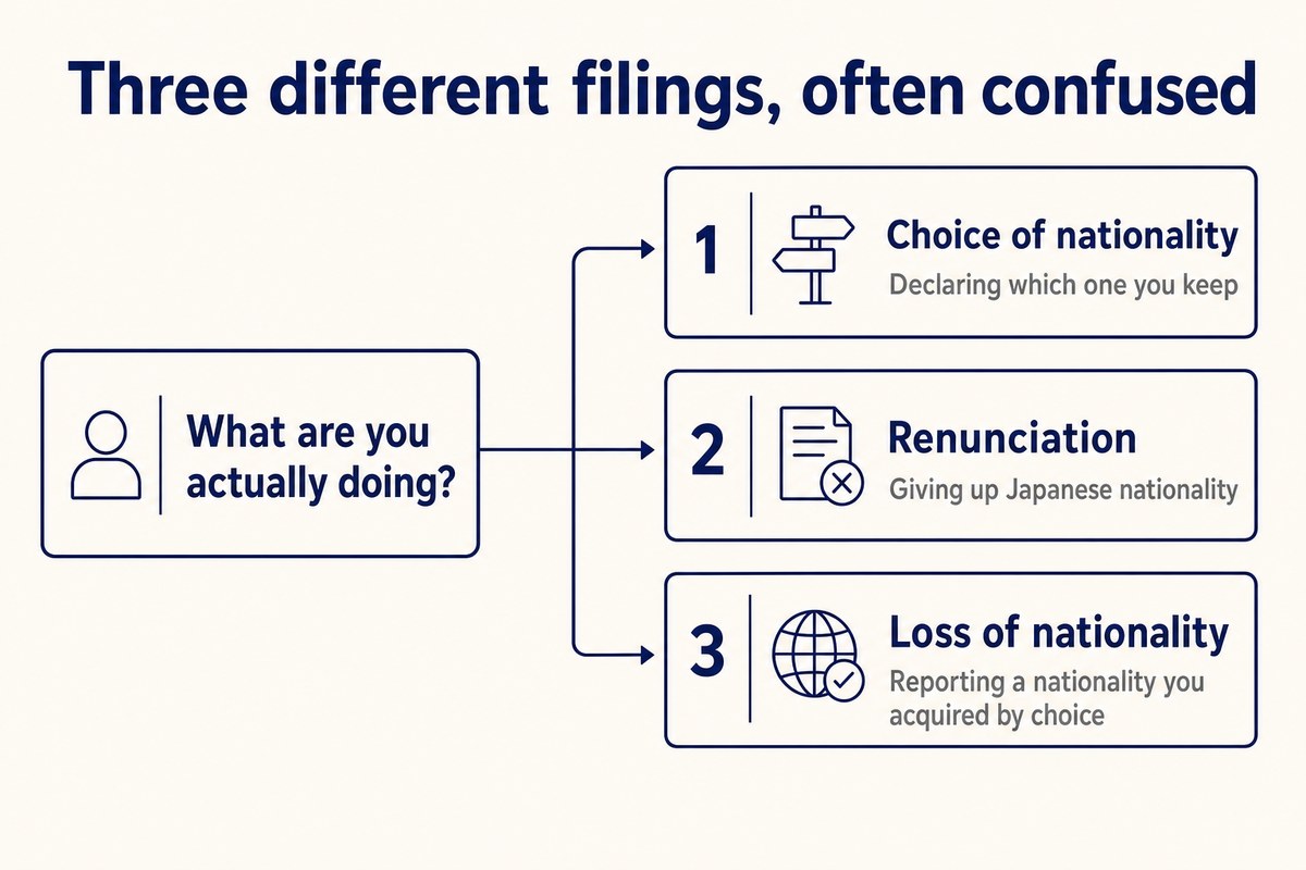 Three different filings, often confused